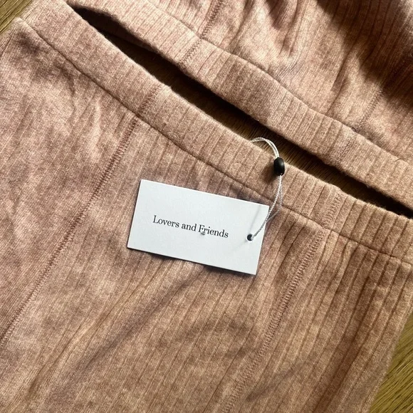 Lovers and Friends pink knit 3 piece set, new, size small, crop top, mini skirt - Picture 5 of 6